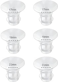 Flange Insert for Momcozy S9/S9pro/S10/S12/S12pro/Medela/Tsrete/Spectra/Bellababy etc 24mm Wearable Breast Pump, Reduce 24mm Tunnel Down to Other Correct Size (6PCS -17/19/21mm)