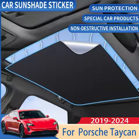 Car Roof Sunshade Fit For Porsche Taycan Type 9J1 2019-2024 Electrostatic Adsorption Sunroof Sunshad