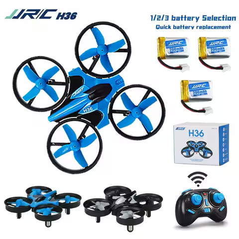 JJRC H36 Mini Drone 4Ch 6-Axis 3 Batteries Headless Mode Helicopter 360° Flip One-Button Return Rc Q