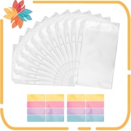 A6 Binder Pockets 12PCS No Zipper Envelopes for Budgeting,6-Hole Zipperless Binder Pouches Envelope 