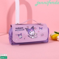 JENNIFERDZ Pencil Bag, Pencil Holder Pen Pouch Pencil Cases, Kawaii Cosmetic Pouch Kuromi Hello KT Stationery Bag Children Gifts