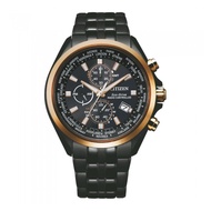 (AUTHORIZED SELLER) CITIZEN ECO-DRIVE WATCH AT8206-81L BLACK DIAL WITH GOLD CASE AND BLACK STEEL STR