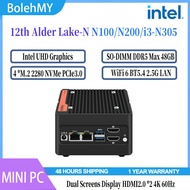 SZBOX MINI PC Intel 12th Alder Lake-N N100/N200/i3-N305 DDR5 48GB 4*M.2 2280 NVME SSD FAN pfSense NA