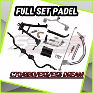 (COMBO RESTORE PADEL) C70 GBO EX5 EX5 DREAM FOOTREST + KICK STARTER + BRAKE PADEL + BRAKE ROD + TONG