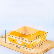 YUEW [10 PCS] ORANGE ENJOY LIFE BOX 11 CM X 12 CM 11X12CM 11X12 11CMX12CM Heat Resistant Dessert Box
