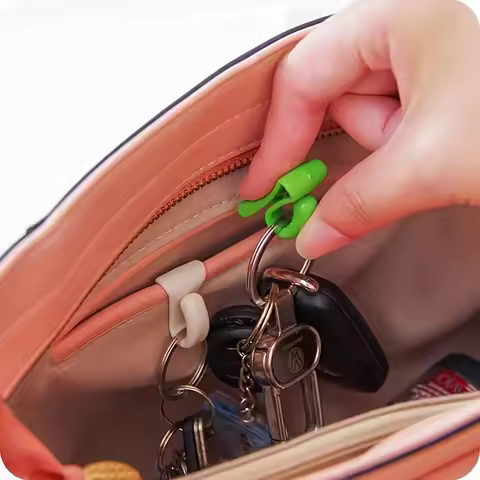 4pcs Key Anti-Loss Hooks: Space-Saving Plastic Design to Quickly Find Keys in Bag. Durable, Time-Sav