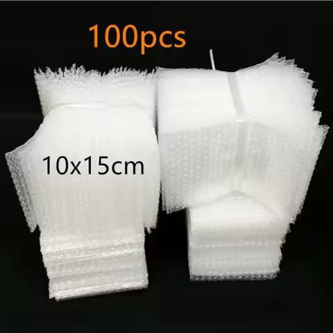 100pcs 10x15cm Plastic Wrap Envelope White Bubble Mailer Packing Bags Clear Shockproof Shipping Pack