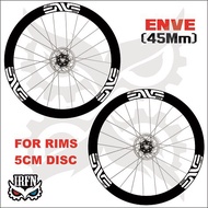 Sticker Decal Rims Enve SES Width 45mm disc roadbike fixiedgear 700c