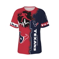 Houston Texans Majestic T-Shirt NFL San Francisco 49ers Jersey Summer Trend Short Crewneck Men Women Daily Fashion Sport &amp; Street T-shirt Children's T-shirt