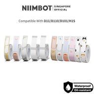 NIIMBOT D11 D110 D101 H1S 10-15mm Sticker, Smooth Waterproof Refill Price Label Paper Tape Roll