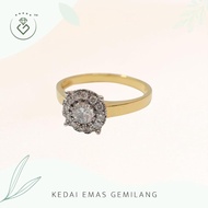 [Kedai Emas Gemilang] 200755 {YS} Diamond Gold Ring (30)(7.21G) [835 Gold]