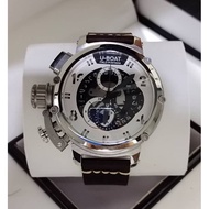 UBOAT ITALO Chronograph Leather Watch For Men