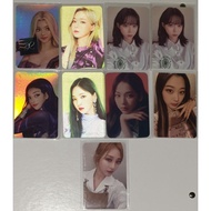 Aespa WINTER, KARINA, GISELLE, NINGNING PHOTOCARD (black mamba, clio, shaker keyring, synk dive)