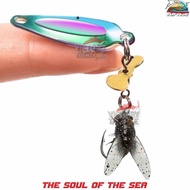 RIPTIDE NINJA SPOON KILLER WITH FLIES SPINNER WEIGHT 1.1 2.2 5 7 GRAMS FISHING BAIT LURE SPOON FLY