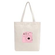 Túi Tote Vải Canvas Mộc GINKO có dây kéo khóa ( túi con ) from basic In Hình MÁY ẢNH INSTAX FUJI M57
