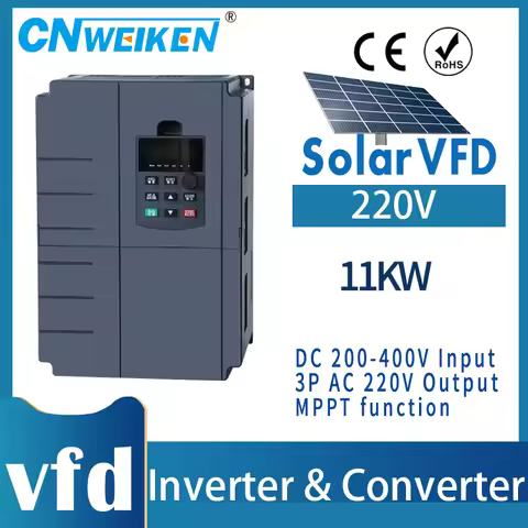 11KW 15HP 220V AC drive Solar inverter frequency Converter VFD variable frequency drive For Three Ph