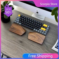 Walnut Palm for 65%-75% Al Mechanical Keyboards Hand Custom Ergonomic Split Keyboard Rest Wrist B