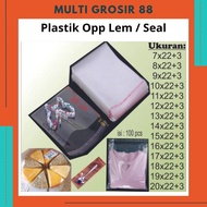 MG88 Clear OPP Plastic Glue / Seal Packing for Clothes / Snacks / Cakes / Accessories size 10x25 12x