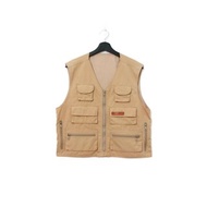 Back to Green-經典釣魚背心 拉鍊卡其 多口袋 v-20/vintage vest