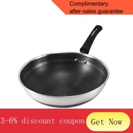 sg spto stainless steel wok  KOBACH kitchen wok 32cm nonstick pan stainless steel wok honeycomb wok double pattern wok f