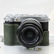 Camera Protective Case Fujifilm XM5 Retro PU Leather Cover Half Base Mount Hand Grip for Fuji X-M5 S
