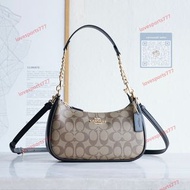 Coach 蔻馳 CA548經典標志TERI單肩包牛皮 單肩斜挎腋下包手提包  Size ：24.5x 15.5x 厚7.5