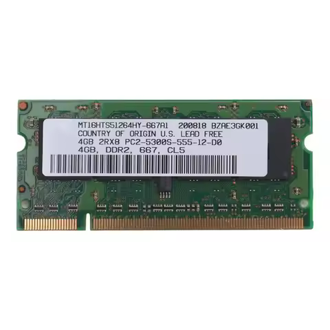 New Arrival DDR2 4GB Laptop Ram Memory 667Mhz PC2 5300 SODIMM 1.8V 200 Pins For AMD Laptop Memory