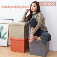 YooWoo Storage Box Bangku Kursi Penyimpanan Barang Bangku Serbaguna Organizer Box Kotak penyimpanan