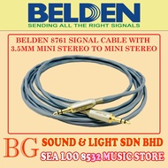 BELDEN 8761 SIGNAL CABLE WITH 3.5MM TO 3.5MM MINI STEREO CABLE IN