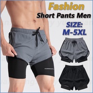 男士冰丝短裤High Quality Seluar Pendek Lelaki Men Stretch Sports Pants Shorts Summer Ice Silk Loose Plus S