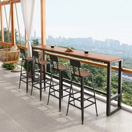 Bar Rooftop Courtyard Leisure Balcony Outdoor Long Table Table Chair High Table Waterproof Household