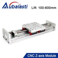 Aubalasti CNC Z axis Module Lift 100-600mm Guide HGR20 SFU1610 SFU1605 for CNC  Spindle Motor
