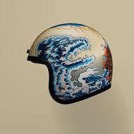 藝術家Jimmy Tsai x Gallop - 山海觀藝術 3/4半罩安全帽 白晝款