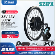 SZIPX 36V48V 500W EBike Conversion Kit Rear Rotate Hub motor Wheel 16 20 24 26 27.5 28 29inch 700C B