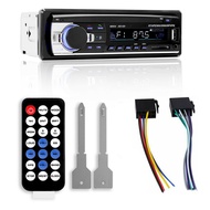 12V 1 DIN Bluetooth Car Stereo Audio In-Dash Handsfree SD USB MP3 Radio Player with Remote Control