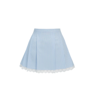 DALLA Chân váy xếp ly phối viền ren (CV08)