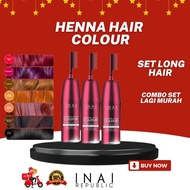 INAI RAMBUT SET LONG HAIR - 3X HENNA HAIR COLOUR  -INAI REPUBLIC