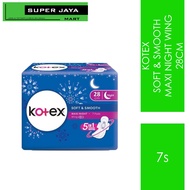 Kotex Soft & SmoothMaxi Night Wing 28cm/ Overnight Wing 32cm/ Proactive Guard Wing 41cm