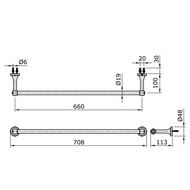 GANTUNGAN TOTO TX701C3B TOWEL BAR CODE 1170