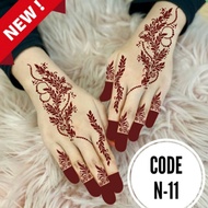 Stiker Inai Tekap Pengantin  Nikah Tunang Pelekat Enai Murah Henna Stencil Sticker Real FreeHand Des