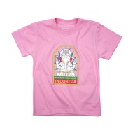 Dagadu Official Merch Museum Nasional Indonesia Kaos Anak - Pink