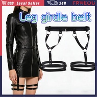 Gothic Accessories Women Leg Harness Adjustable Gothic Punk Leather Waist Cage Suspender Belt