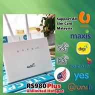 RS980 Plus  Unlimited Hotspot 4G WiFi Modified Modem Support All Telco Malaysia Support Unifi New Si