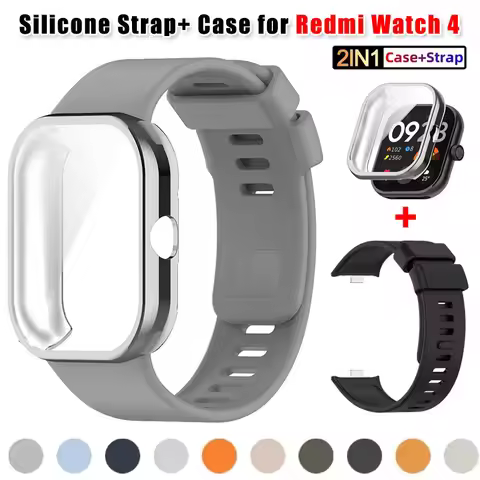 Watchband + Case For Xiaomi Redmi Watch 4 Strap Replacement Silicone Strap For Xiaomi Redmi Watch4 C