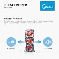 MIDEA Chest Freezer HS - 131 CNK | Box Freezer 100 Liter | Cooler Box
