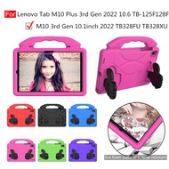 Case For Lenovo Tab M10 3rd Gen 10.1inch 2022 TB328FU TB328XU M10 Plus 3rd Gen 2022 10.6 TB-125F128F Tablet Child safety Cover Protective shell Anti-fall Bracket