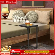 OS  C-Shaped Side Table Bedroom Bedside Table With Metal Frame Small Sofa Side Table For Living Room