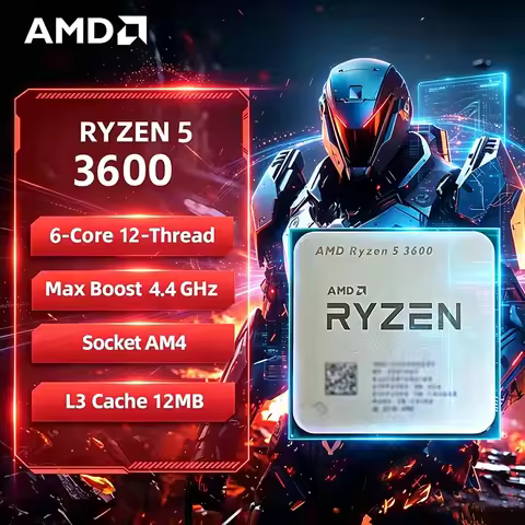 AMD Ryzen 5 3600 AMD R5 3600 CPU 6-Core 12-Thread 4.4GHz Unlocked Desktop Processor Socket AM4 Gamin