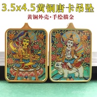 Drawing Golden God of Wealth Natal Year Patronus Pendant Amulet Thangka Pendant Hand-Painted Zodiac 