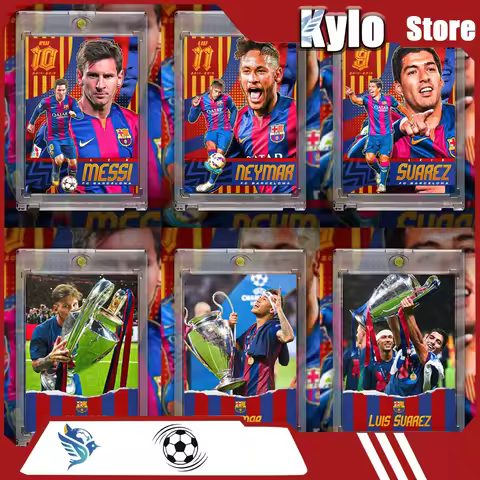 Original Messi Neymar Luis Suarez Football Star Cards Gift Collection Card Card Brick Protection Hig